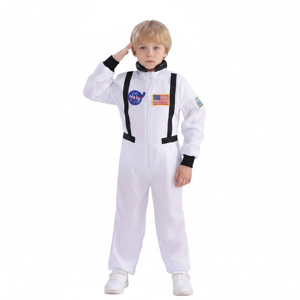 Kids' Halloween Astronaut Costume Jumpsuit Suit Space Patches Toddler - Image 8