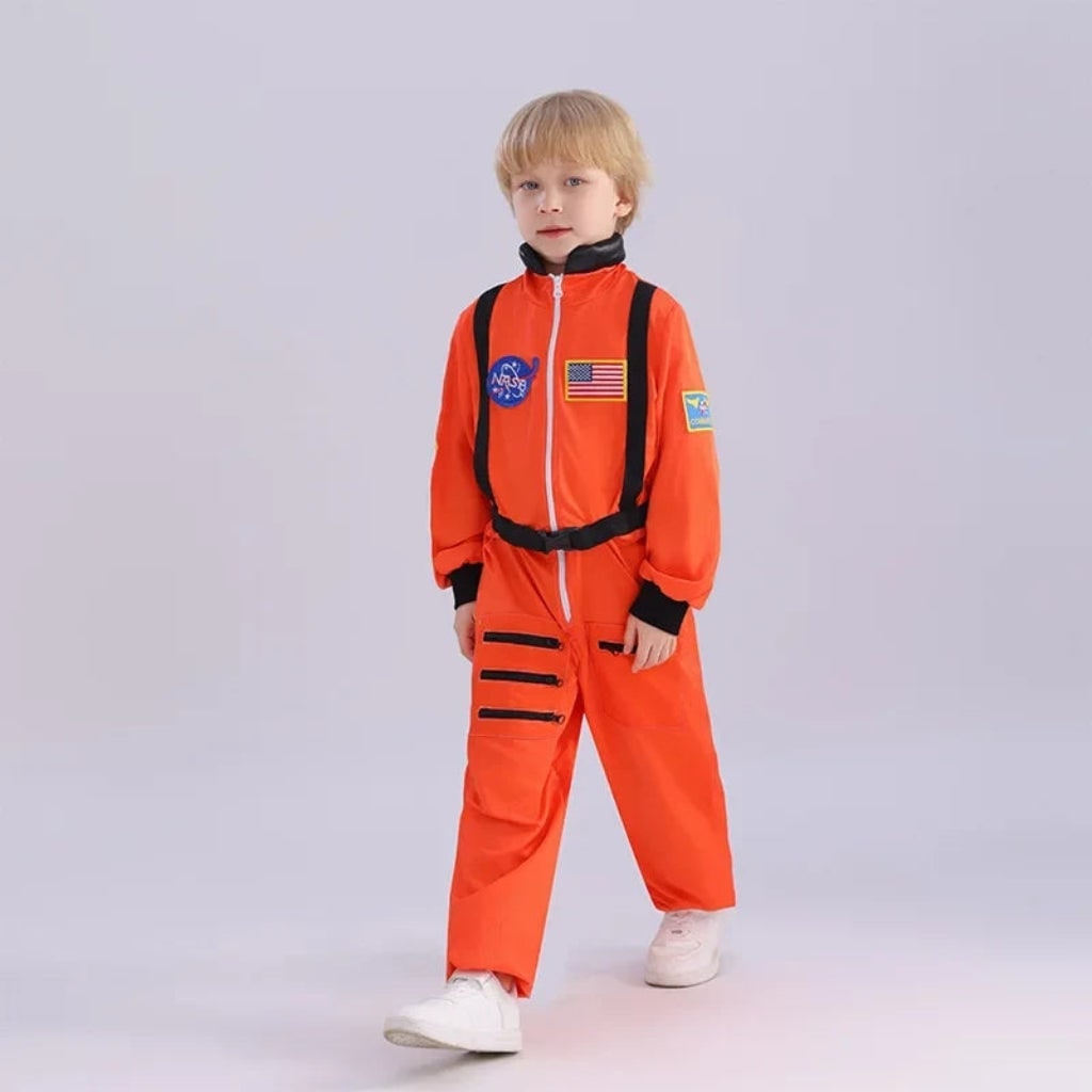 Kids' Halloween Astronaut Space Suit Costume for Jumpsuit Patches and Harness Straps - Image 3