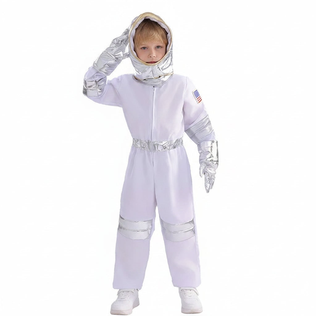 Kids' Halloween Astronaut Space Suit Costume for Jumpsuit Patches and Harness Straps - Image 5