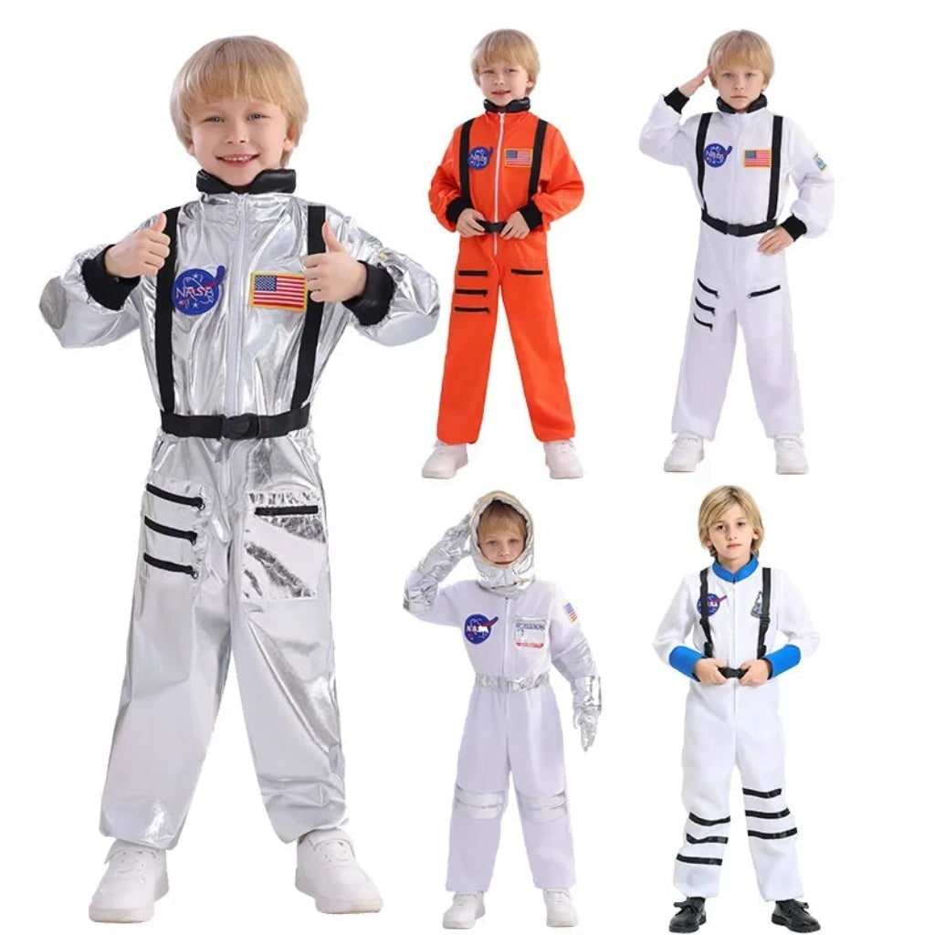 Kids' Halloween Astronaut Space Suit Costume for Jumpsuit Patches and Harness Straps - Image 6