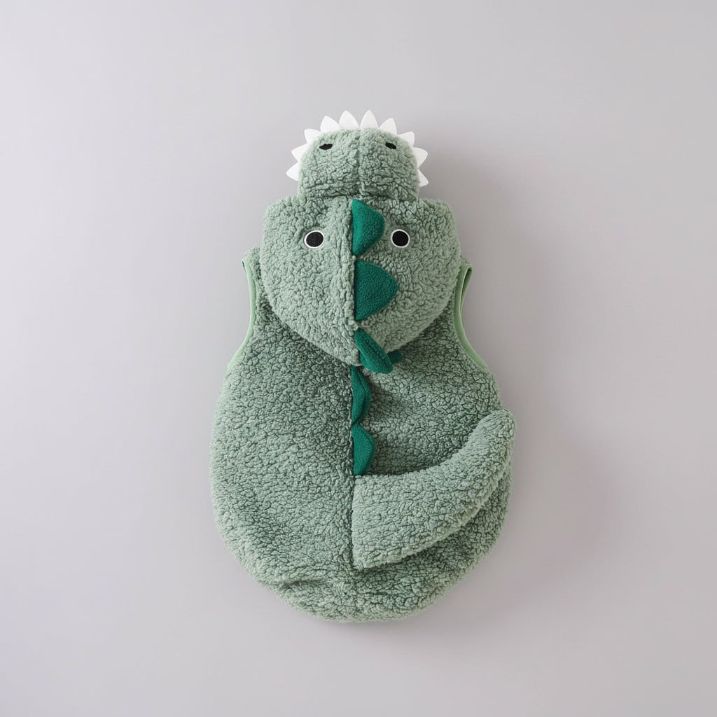 Kids' Halloween Baby T Rex Dinosaur Costume Hooded Romper for Infant and Toddler - Image 3