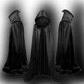 Kids''' Halloween Costume Cape with Hooded Reversible Satin Design and Ribbon Tie for Witch Party Dress-Up - Image 4