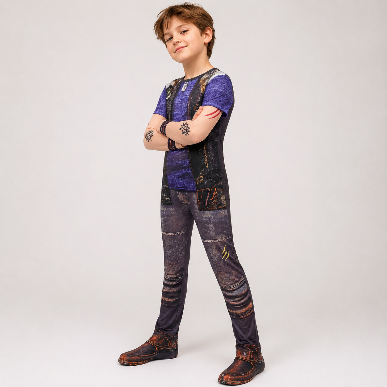 Kids' Halloween Costume Witch and with Printed Graphic and Faux Vest Design Funny - Image 1