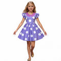 Kids' Halloween Costume with Polka Dot Pattern Ruffled Sleeves for Party Cosplay Dress - Image 1