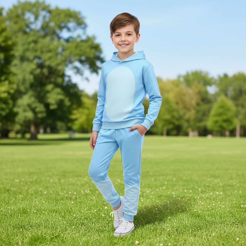 Kids' Halloween Dog Costume with Hoodie Mask Gloves and Tail Sonic Character Dress-Up Set - Image 1