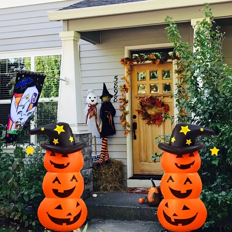 Kids' Halloween Inflatable Yard Decorations Blow Up with Water-Weighted Base for Outdoor Party - Image 1