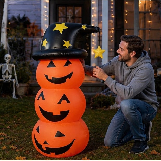 Kids' Halloween Inflatable Yard Decorations Blow Up with Water-Weighted Base for Outdoor Party - Image 11