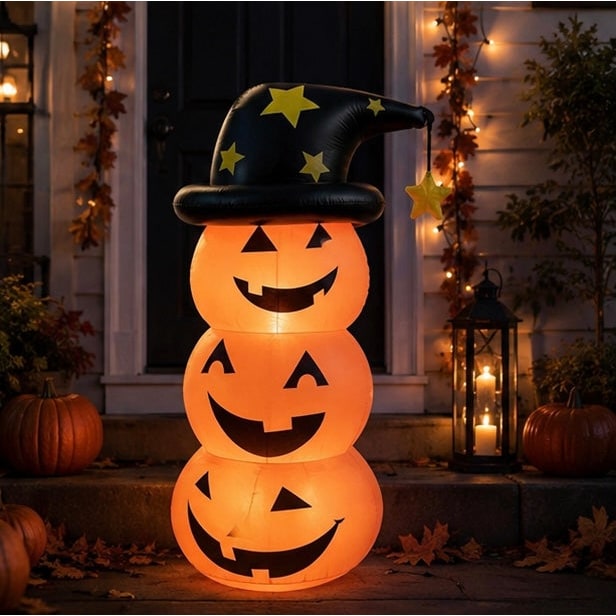 Kids' Halloween Inflatable Yard Decorations Blow Up with Water-Weighted Base for Outdoor Party - Image 12