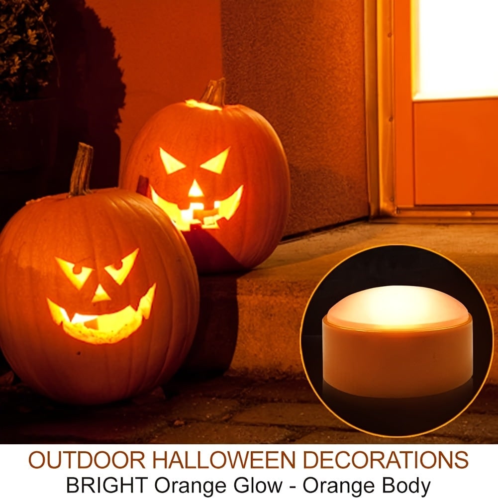 Kids' Halloween Pumpkin Lights Flameless LED Tea with Remote Control for Jack O Lantern Lighted Decor - Image 5