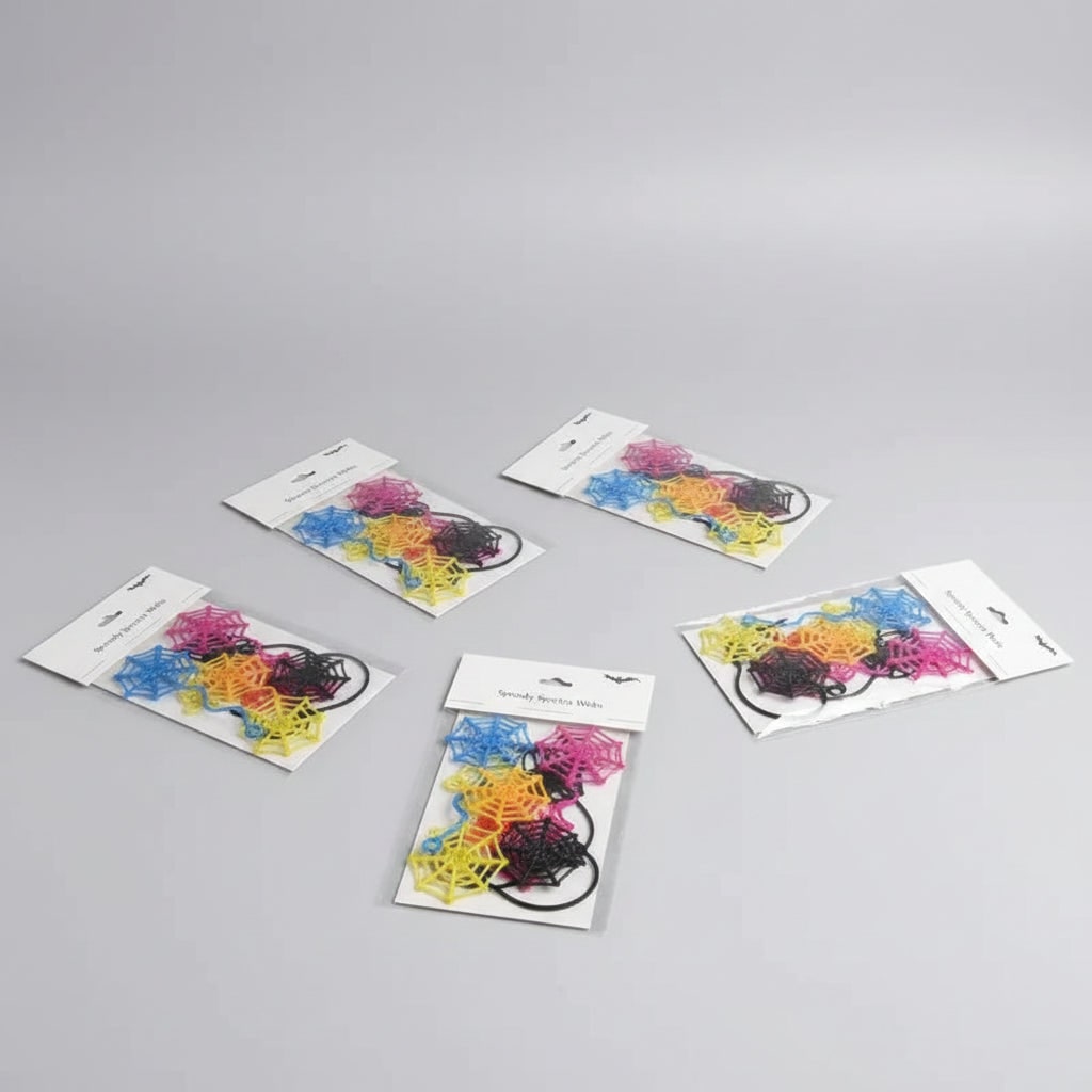 Kids' Halloween Sticky Spiderweb Toy Set Colorful Stretchy Party Decoration - Image 5