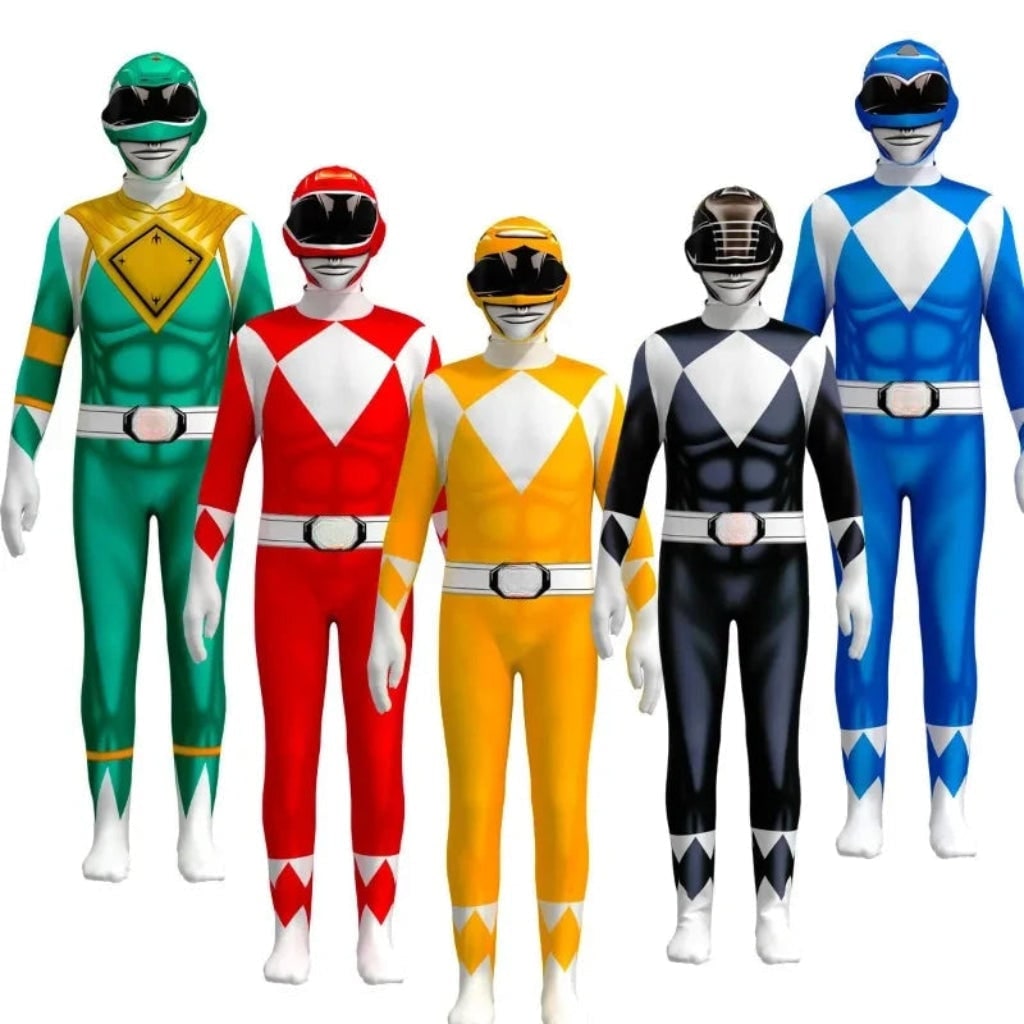 Kids' Halloween Superhero Bodysuit Costume with Muscle Print and Gloves Morphsuit White - Image 3
