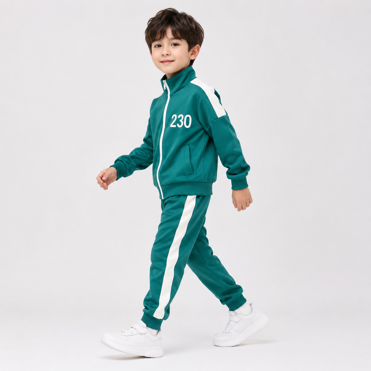 Kids' Halloween survival game Costume 067 Frontman 3-Piece Set with Player Number and Raglan Shirt - Image 1
