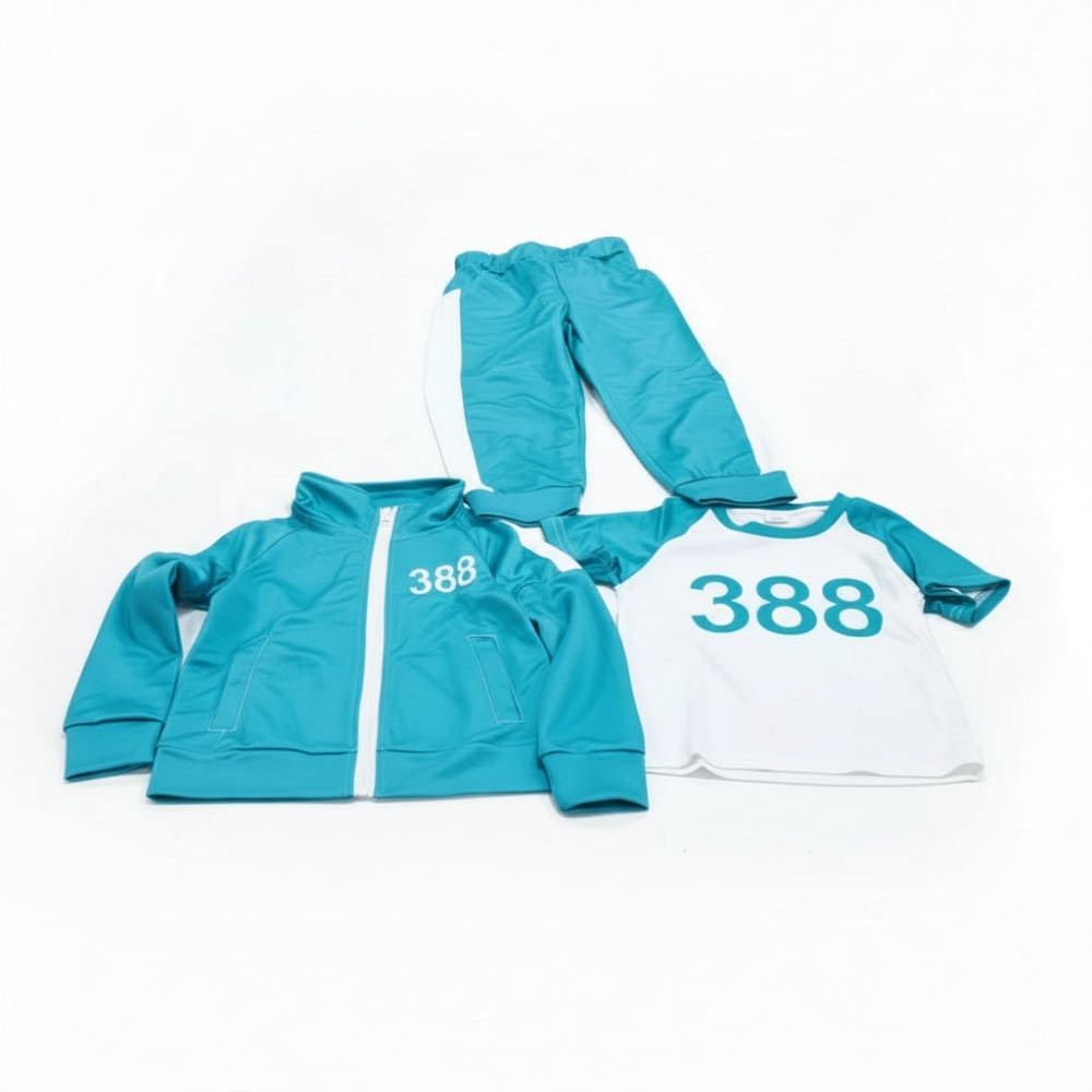 Kids' Halloween survival game Costume 067 Frontman 3-Piece Set with Printed Player Number and Raglan Shirt - Image 10