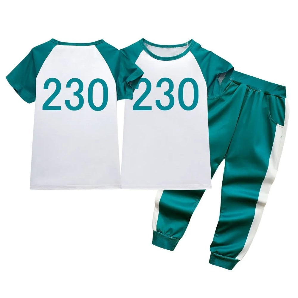 Kids' Halloween survival game Costume 067 Frontman 3-Piece Set with Player Number and Raglan Shirt - Image 11