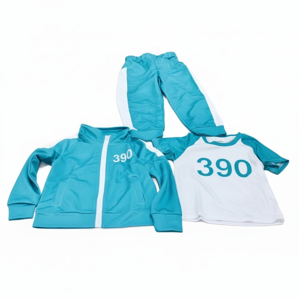 Kids' Halloween survival game Costume 067 Frontman 3-Piece Set with Printed Player Number and Raglan Shirt - Image 11