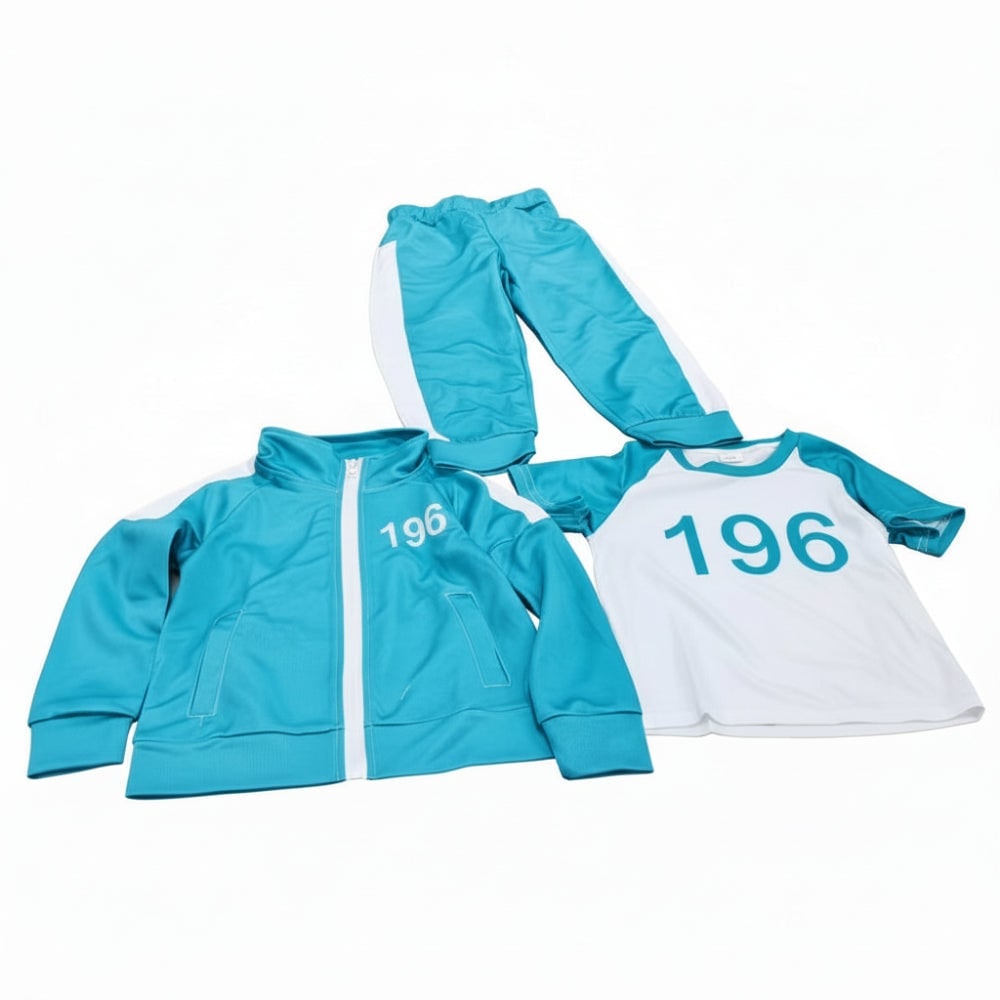 Kids' Halloween survival game Costume 067 Frontman 3-Piece Set with Printed Player Number and Raglan Shirt - Image 12