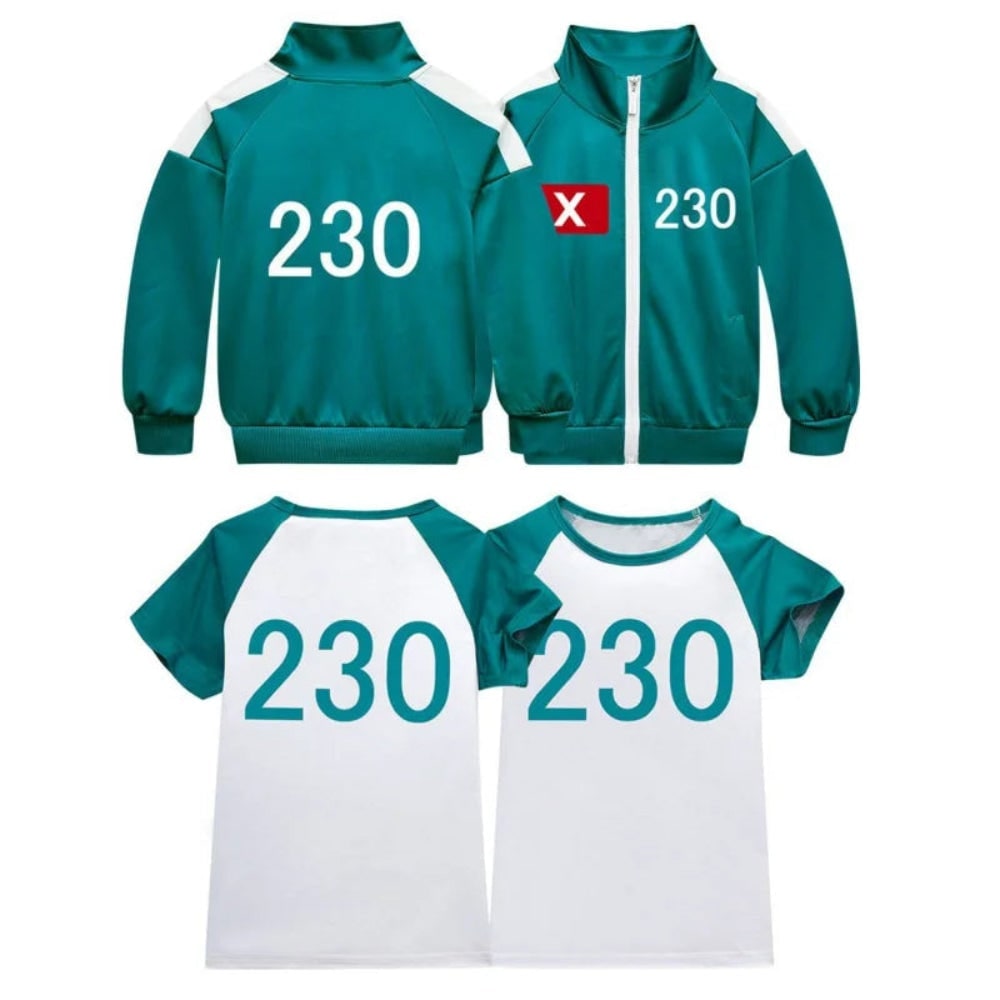 Kids' Halloween survival game Costume 067 Frontman 3-Piece Set with Player Number and Raglan Shirt - Image 15