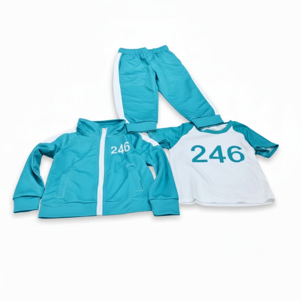 Kids' Halloween survival game Costume 067 Frontman 3-Piece Set with Printed Player Number and Raglan Shirt - Image 7