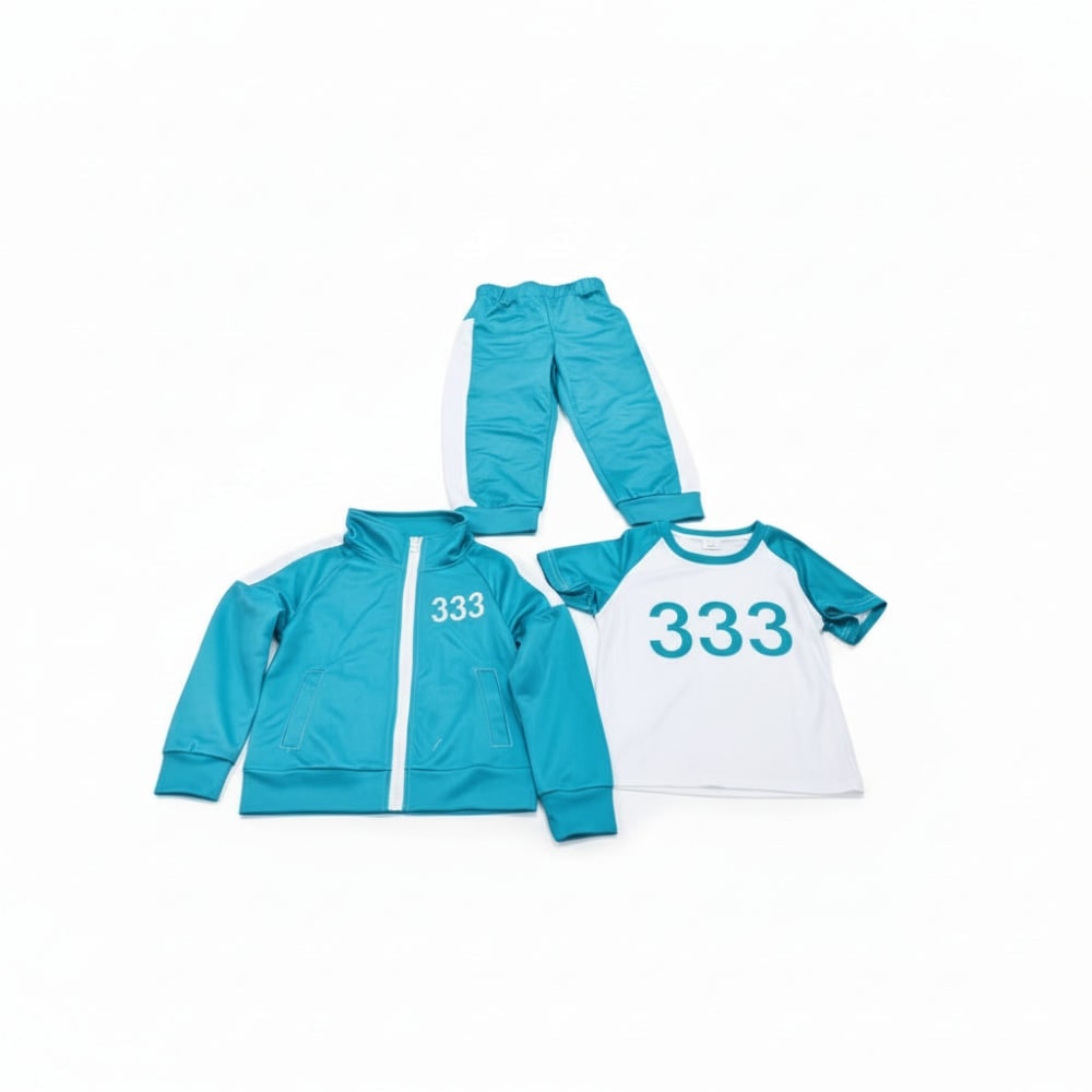 Kids' Halloween survival game Costume 067 Frontman 3-Piece Set with Printed Player Number and Raglan Shirt - Image 8