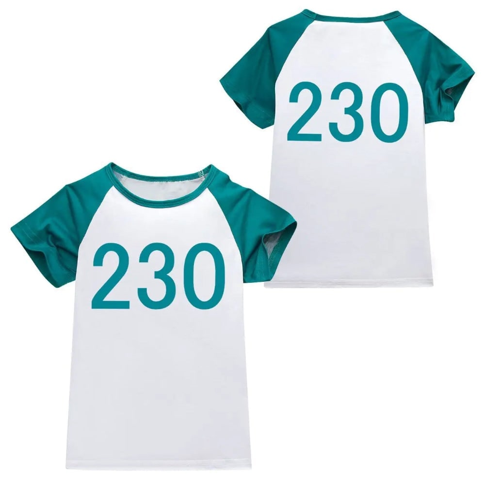 Kids' Halloween survival game Costume 067 Frontman 3-Piece Set with Player Number and Raglan Shirt - Image 9