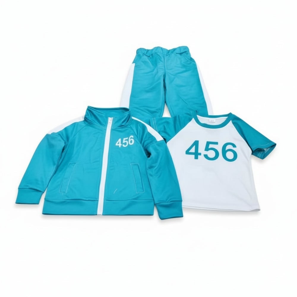 Kids' Halloween survival game Costume 067 Frontman 3-Piece Set with Printed Player Number and Raglan Shirt - Image 9