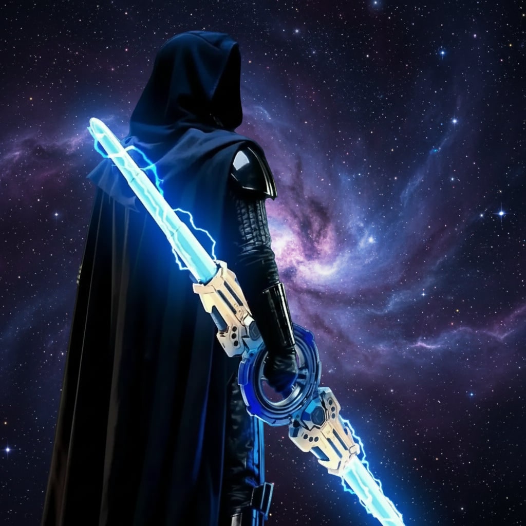 Kids' Halloween Toy Sword Light Up with Retractable Double Blade and LED for Party Prop and Costume - Image 6