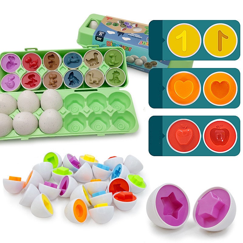 Kids' Hatching Dinosaur Egg Toy with Surprise Dino and Shape Matching - Image 11