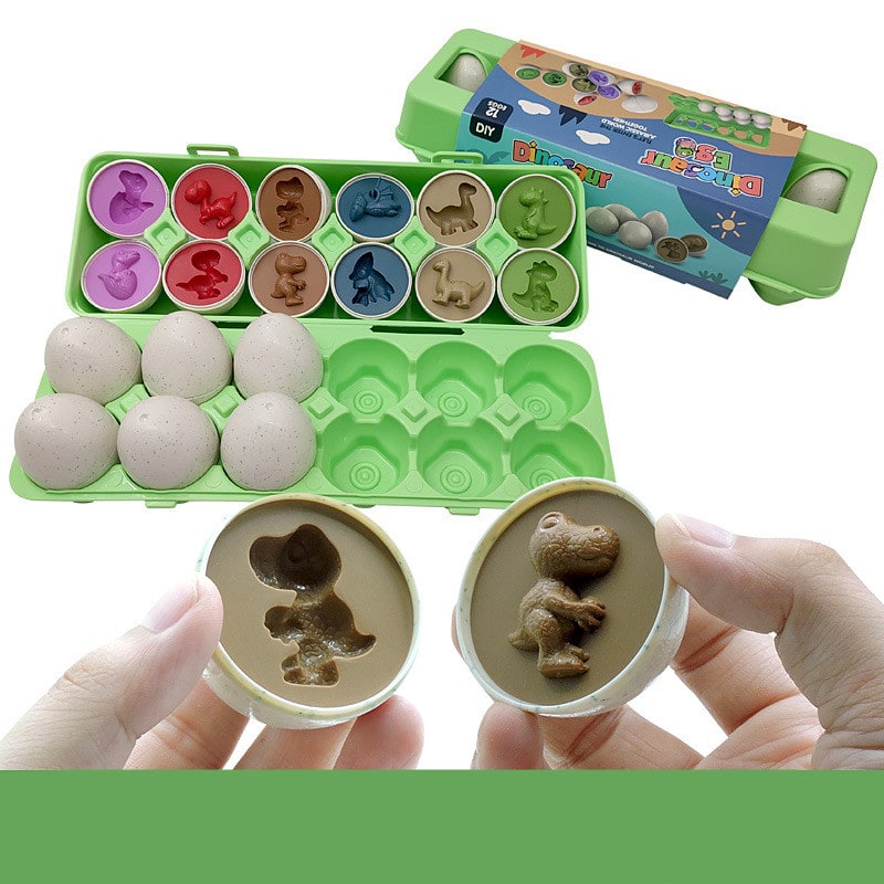 Kids' Hatching Dinosaur Egg Toy with Surprise Dino and Shape Matching - Image 6