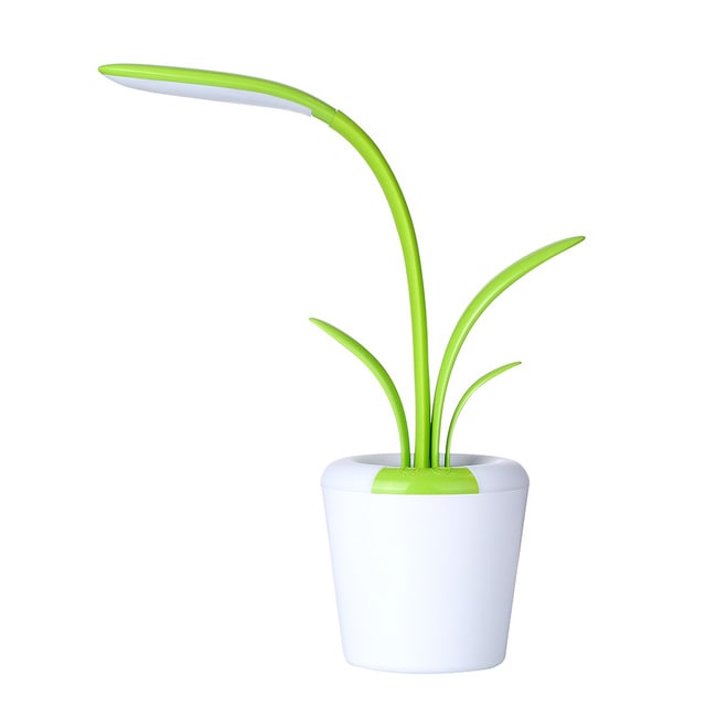 Kids' LED Desk Lamp with Adjustable Short Gooseneck Rechargeable Battery Operated Plant Design - Image 2