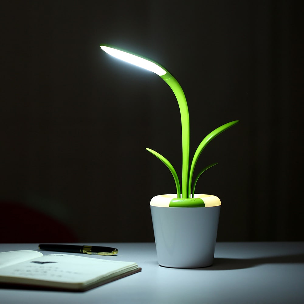 Kids' LED Desk Lamp with Adjustable Short Gooseneck Rechargeable Battery Operated Plant Design - Image 5
