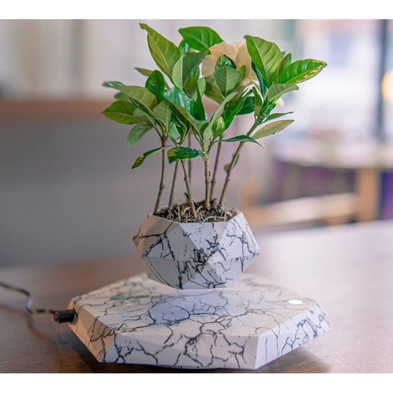 Kids' Levitating Plant Pot with Magnetic Floating Planter and 360-Degree Rotation Ceramic - Image 2