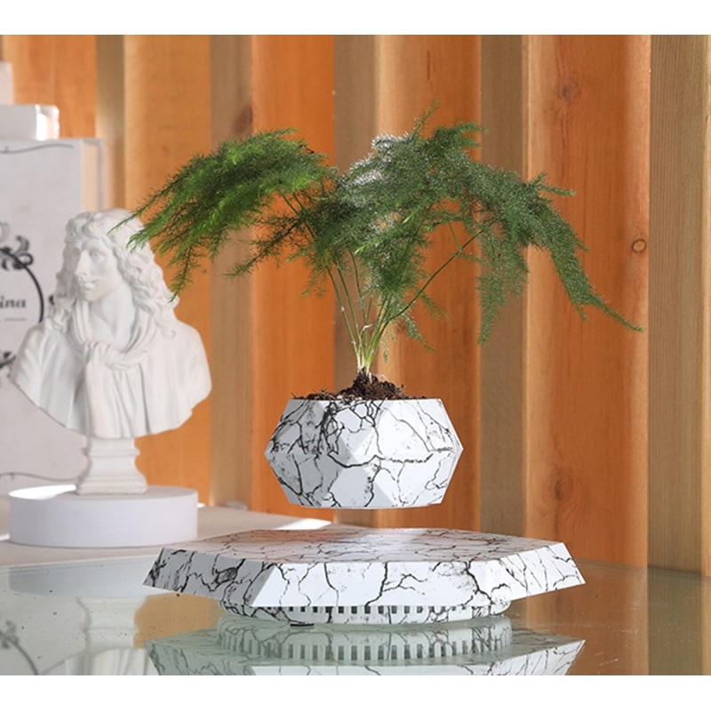 Kids' Levitating Plant Pot with Magnetic Floating Planter and 360-Degree Rotation Ceramic - Image 8