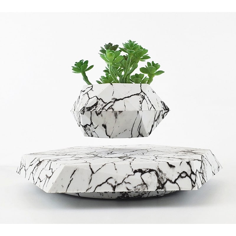 Kids' Levitating Plant Pot with Magnetic Floating Planter and 360-Degree Rotation Ceramic - Image 9