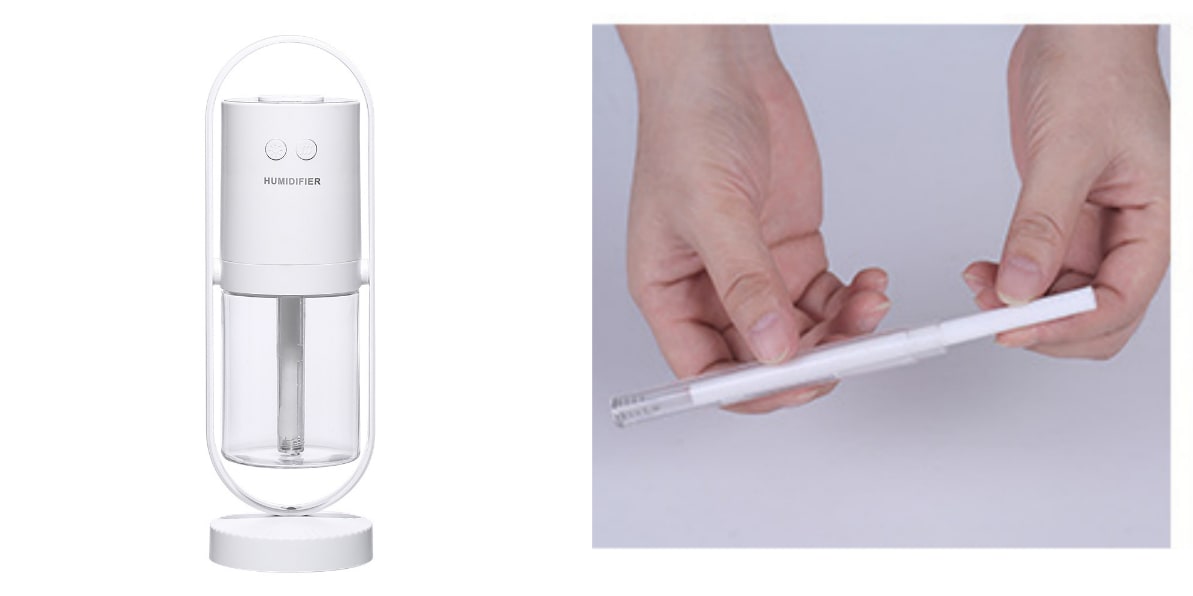Kids' Mini Ultrasonic Cool Mist Humidifier with Air Purifier and Projection Light for Car Office Home - Image 1