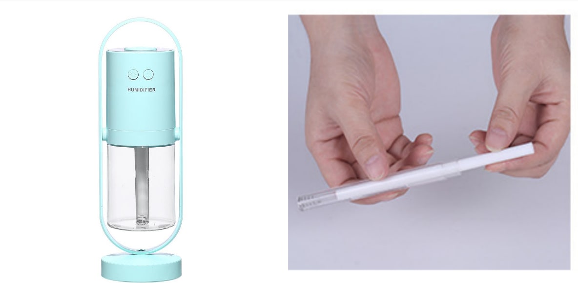 Kids' Mini Ultrasonic Cool Mist Humidifier with Air Purifier and Projection Light for Car Office Home - Image 11