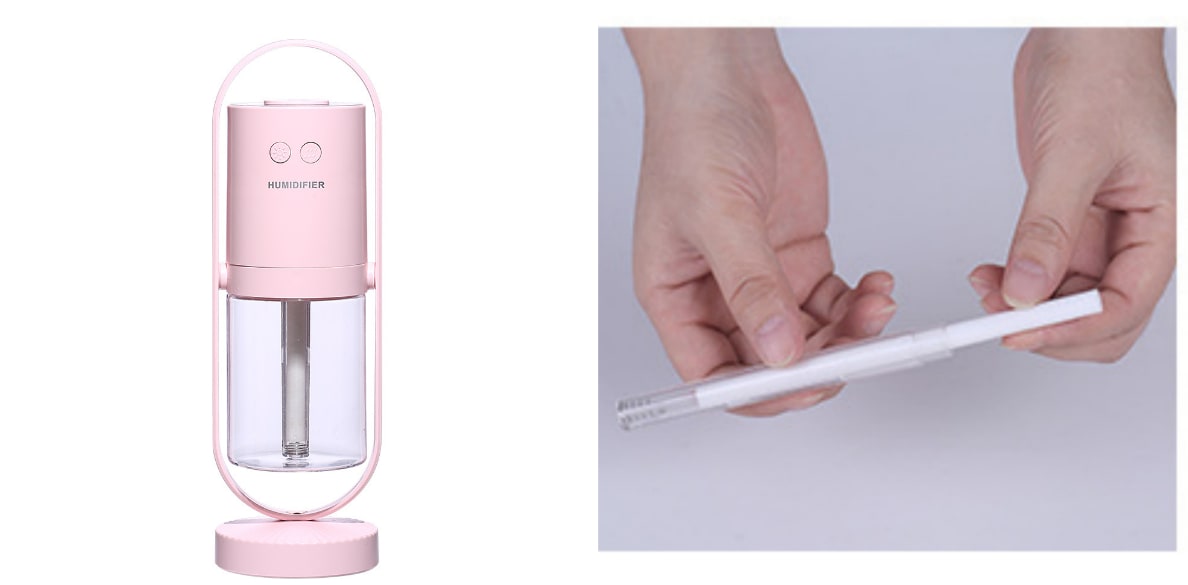 Kids' Mini Ultrasonic Cool Mist Humidifier with Air Purifier and Projection Light for Car Office Home - Image 16