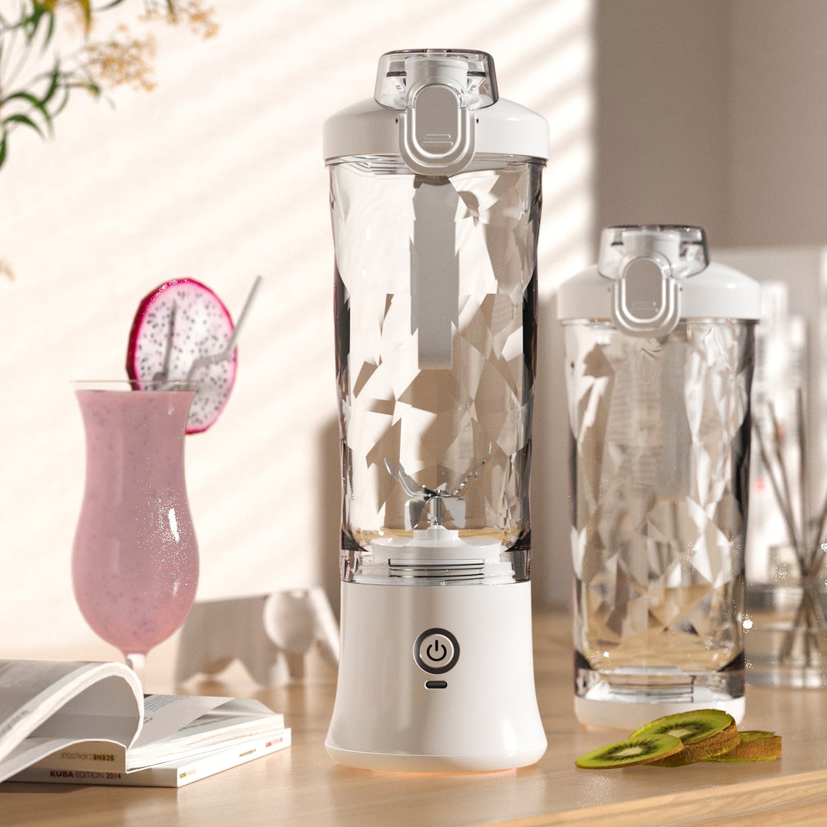 Kids' Portable Mini Blender with USB Charging and Stainless Steel Blades for Smoothies - Image 14