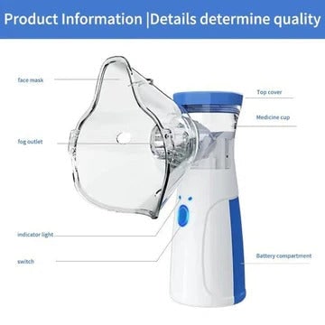 Kids' Portable Nebulizer Machine for Asthma with Mesh Technology and Face Mask Nebuliser - Image 5