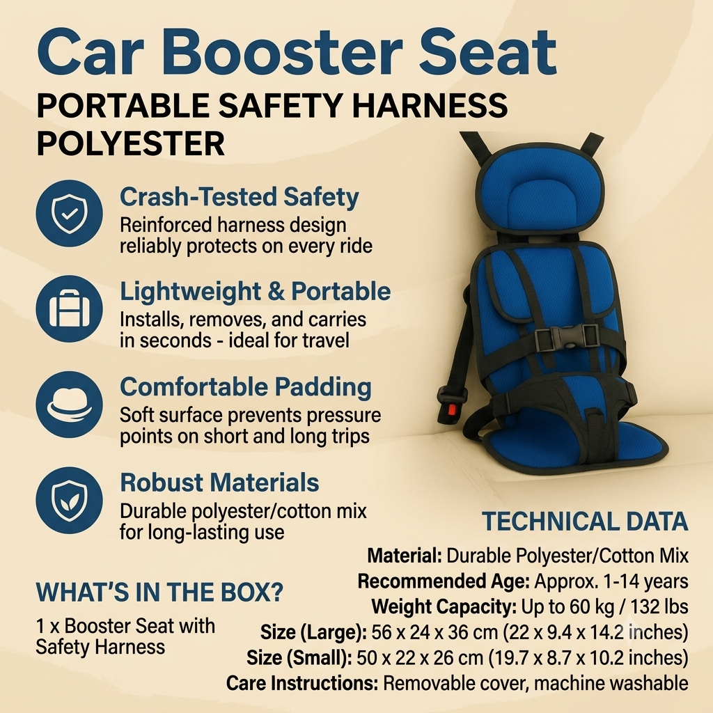 Kids' Rear Facing Car Seat Portable Booster with Rotating Infant Base and Lightweight Travel Design - Image 2