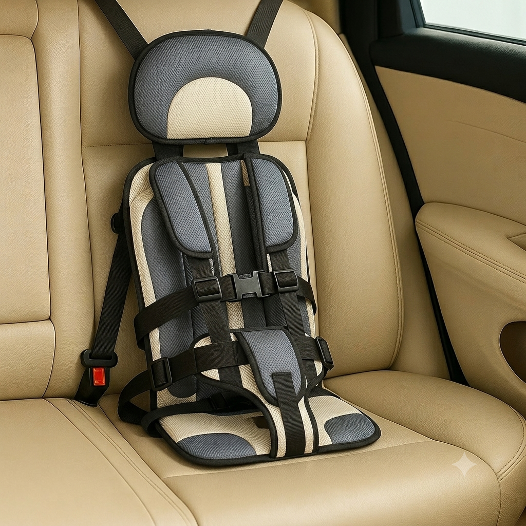 Kids' Rear Facing Car Seat Portable Booster with Rotating Infant Base and Lightweight Travel Design - Image 7