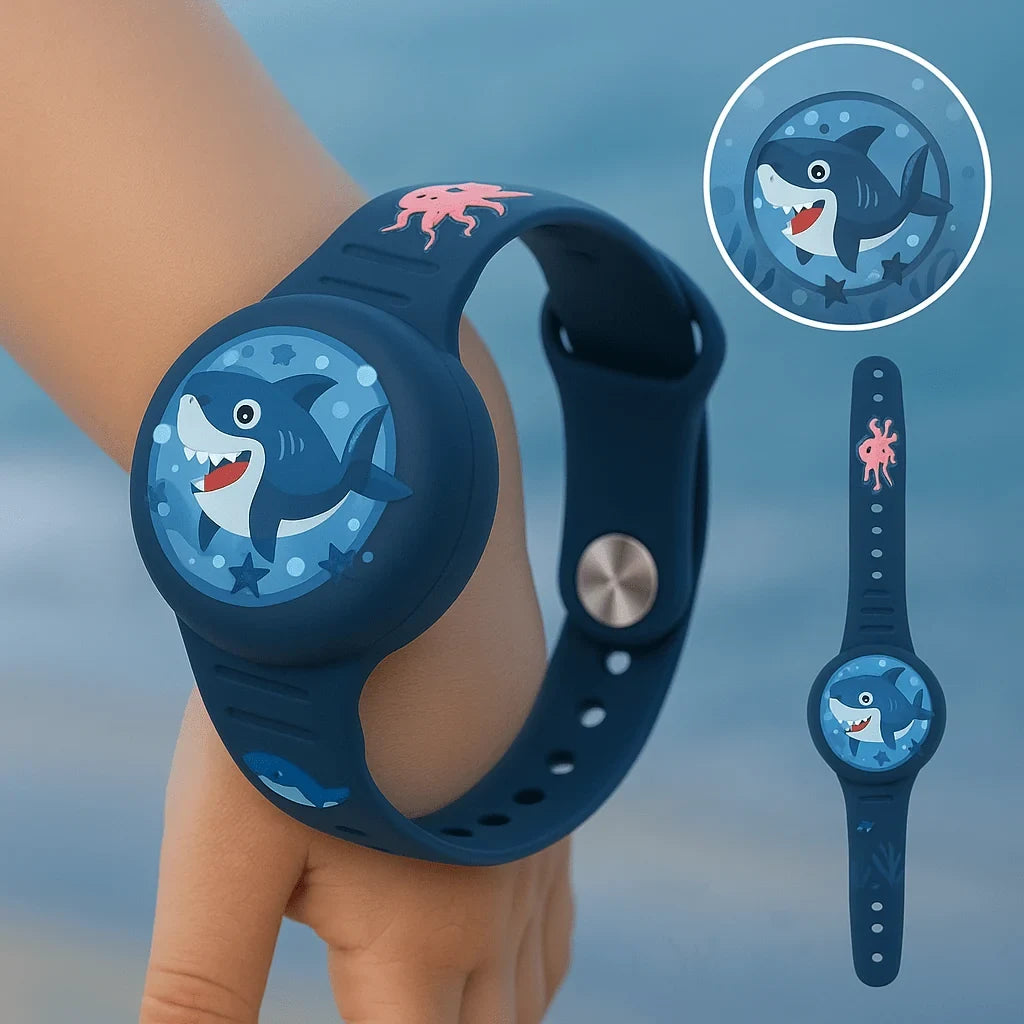Kids' Silicone Airtag Wristband Holder with Adjustable Strap and Cartoon Graphics - Image 5