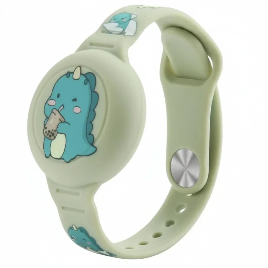 Kids' Silicone Airtag Wristband Holder with Adjustable Strap and Cartoon Graphics - Image 7