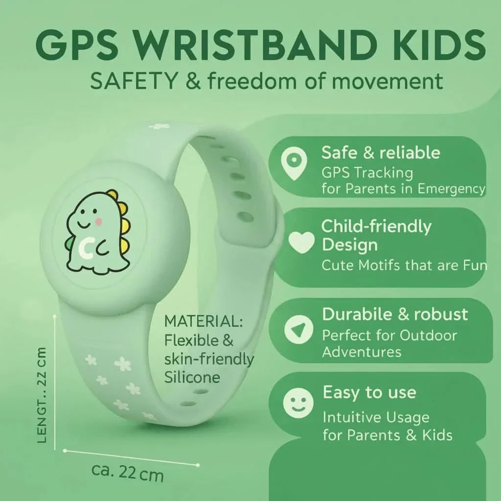 Kids' Silicone Airtag Wristband Holder with Adjustable Strap and Cartoon Graphics - Image 8