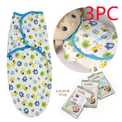 Kids' Sleep Sack Baby and Newborn Swaddle Wrap with Adjustable Velcro Closures and Printed Designs - Image 2