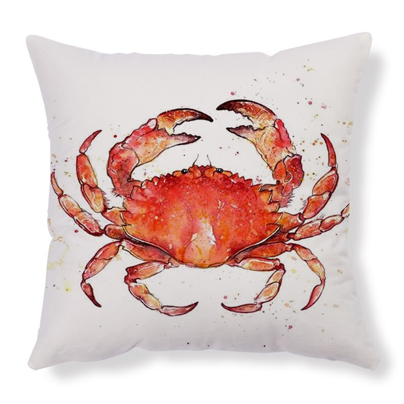Kids' Throw Pillow Covers and Couch Cushion with Marine Life Prints Square Linen Cases 20x20 - Image 18