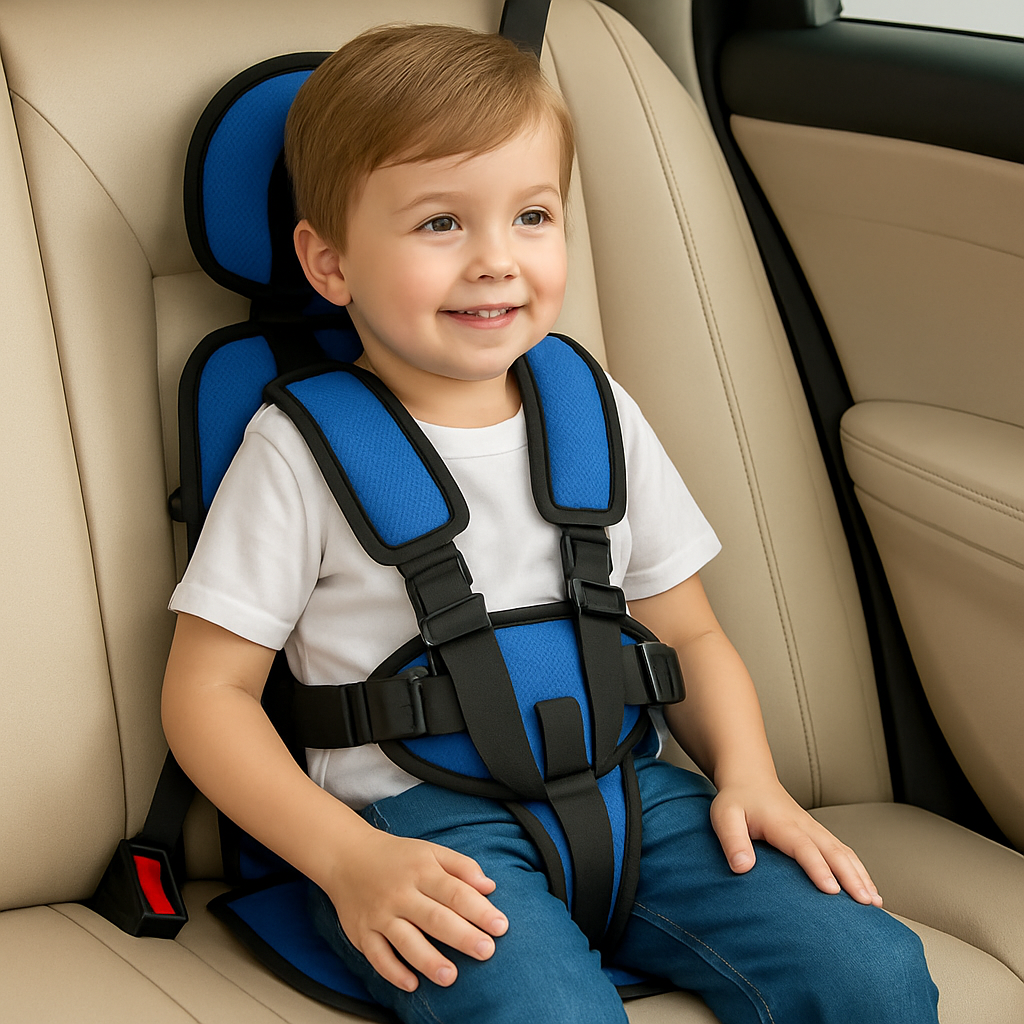 Kids' Travel Infant Car Seat Lightweight Foldable with Five-Point Harness and Padded Headrest - Image 1