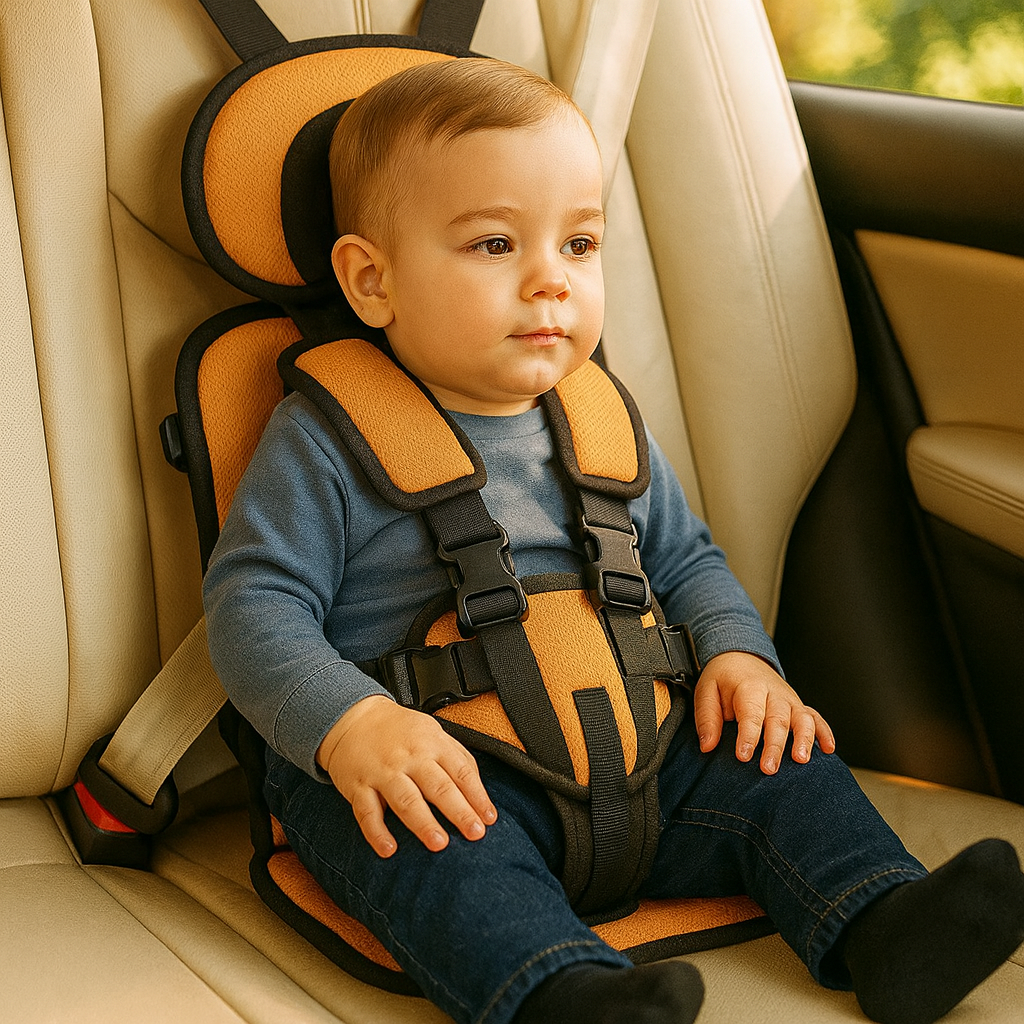 Kids' Travel Infant Car Seat Lightweight Foldable with Five-Point Harness and Padded Headrest - Image 8