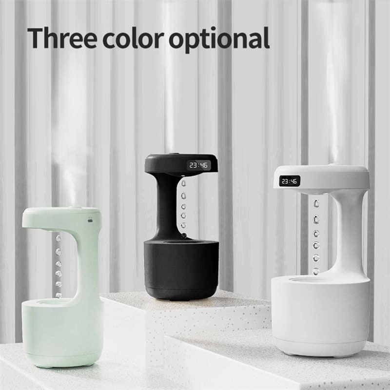 Kids' Ultrasonic Anti-Gravity Humidifier with LED Clock and Aroma Diffuser - Image 11