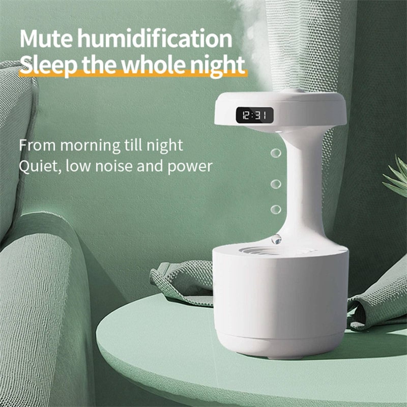Kids' Ultrasonic Anti-Gravity Humidifier with LED Clock and Aroma Diffuser - Image 12