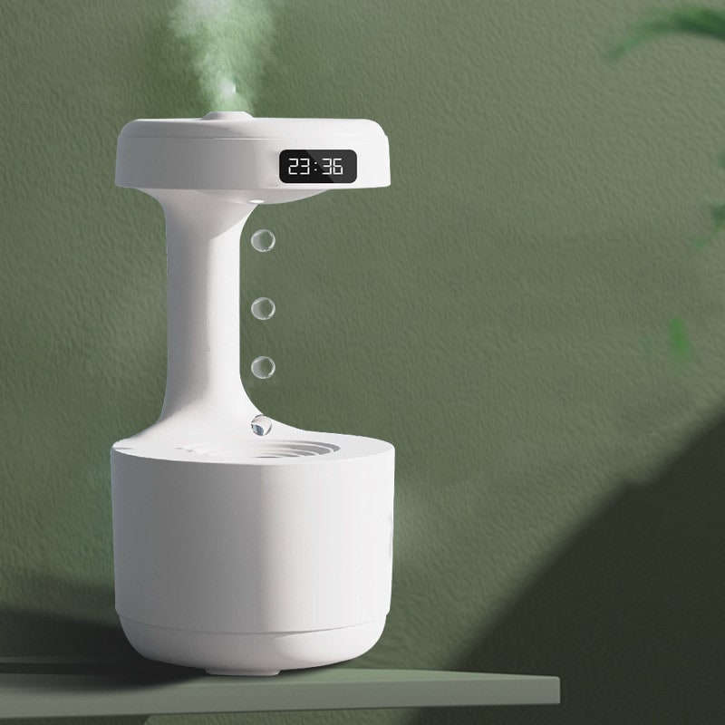 Kids' Ultrasonic Anti-Gravity Humidifier with LED Clock and Aroma Diffuser - Image 3